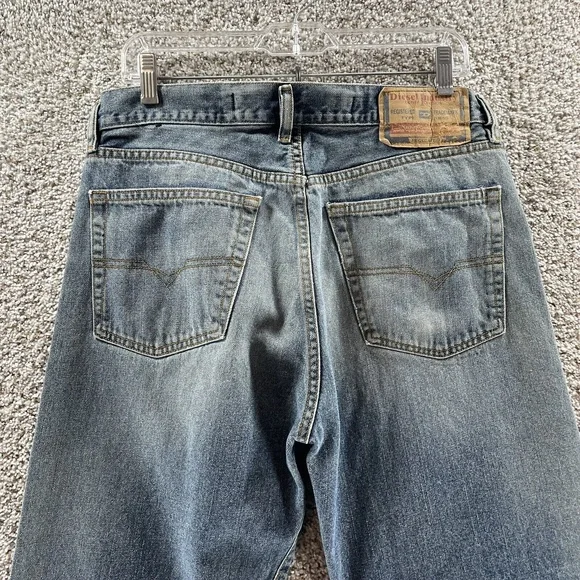 Diesel Industry Jeans Size 34x30 Mens Zatiny Light Wash Button Fly Blue Denim - Picture 2 of 9